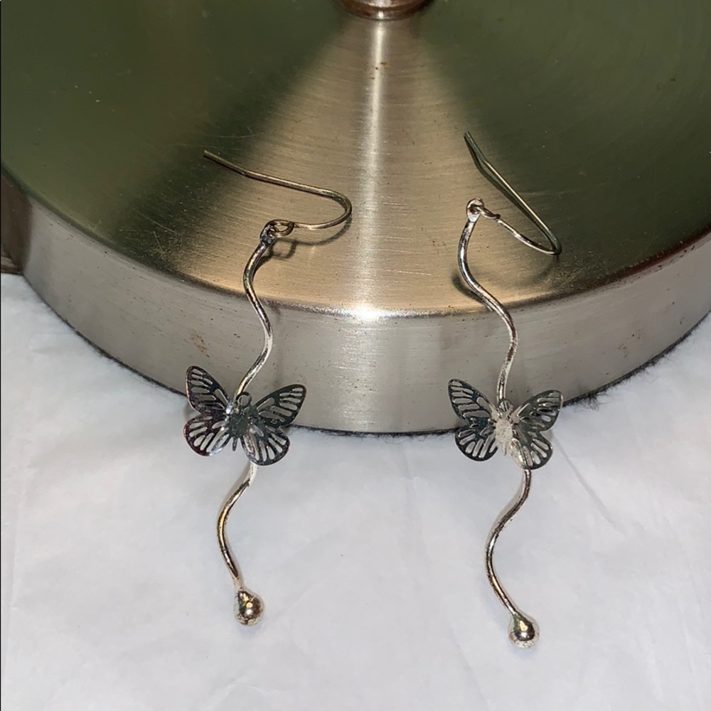 SS long Butterfly earrings